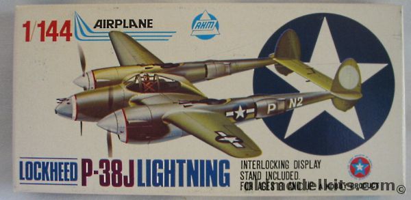 Crown 1/144 Lockheed P-38J Lightning, K414 plastic model kit